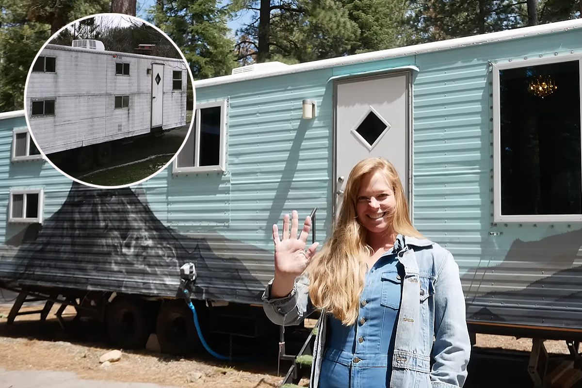 Une femme a complètement rénové un mobil home