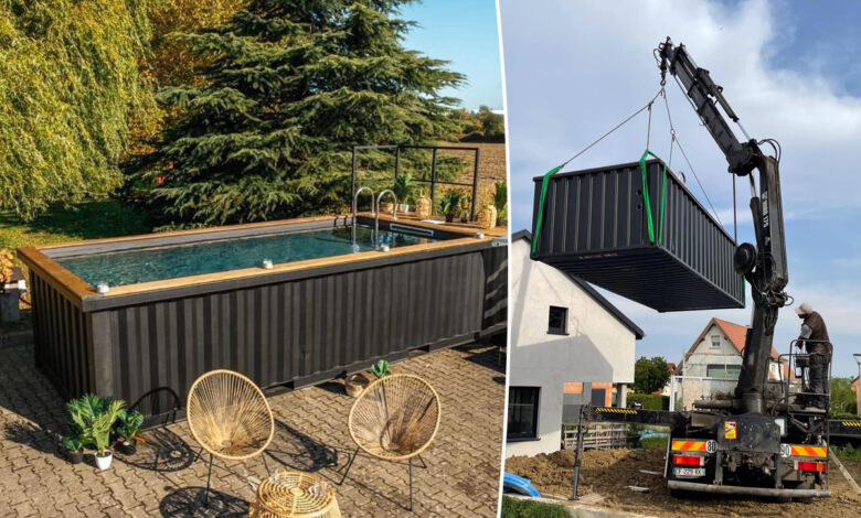 Les piscines à base de container