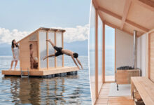 Un sauna flottant sur le lac Léman