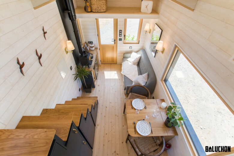 L'étage de la Tiny House Martolod