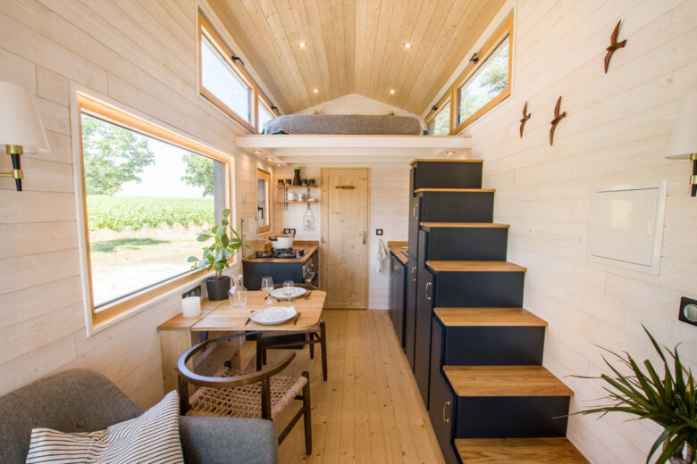 Le rez-de-chaussée de la Tiny House Martolod