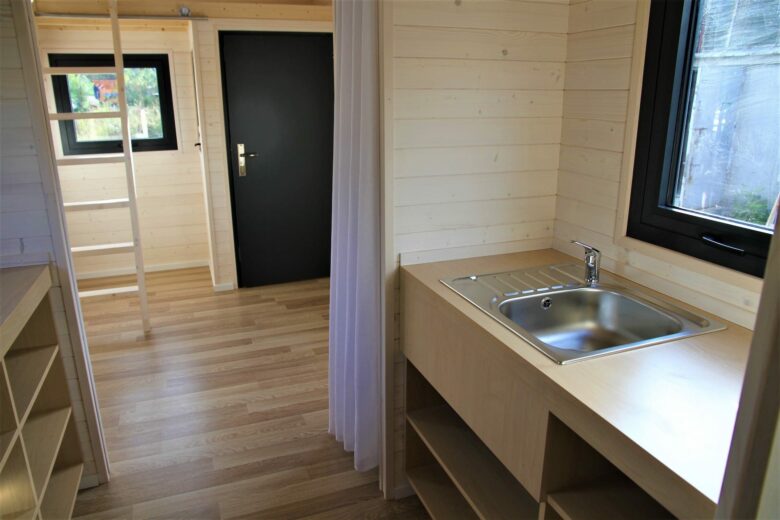 La cuisine de la Tiny House Montana