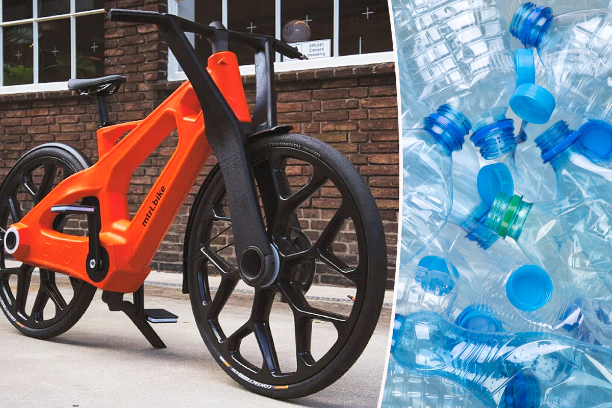 le vélo 'mtrl' fabriqué à partir de plastique pour le rendre 100% recyclable