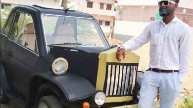Garlapati Rakesh et sa voiture électrique construite de ses mains
