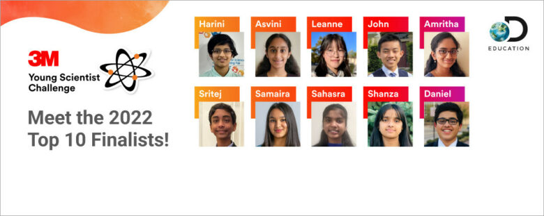 Les dix finalistes du 3M Young Scientist Challenge (Crédit photo : 3M et Discovery Education).