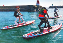 Une planche qui combine paddle, vélo électrique et Kayak