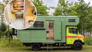Un camion de pompier Suisse transformé en camping car