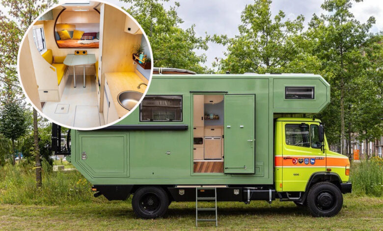 Un camion de pompier Suisse transformé en camping car