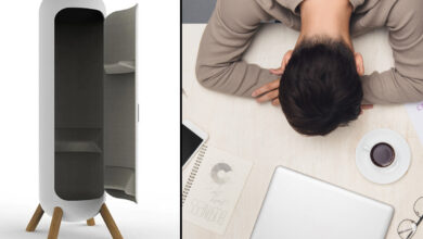 Une capsule de sieste pour dormir debout sur son lieu de travail
