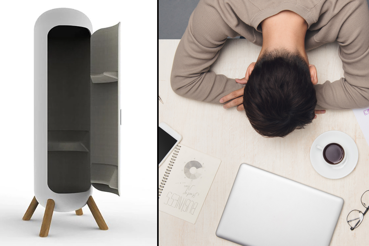 Une capsule de sieste pour dormir debout sur son lieu de travail