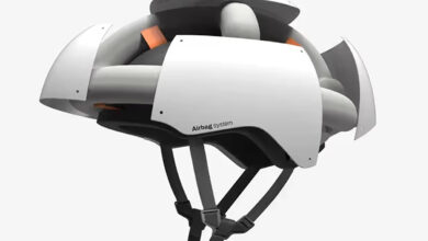 Un casque de vélo airbag