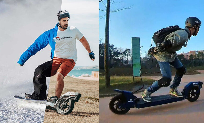 Curvway, le snowboard électrique des villes