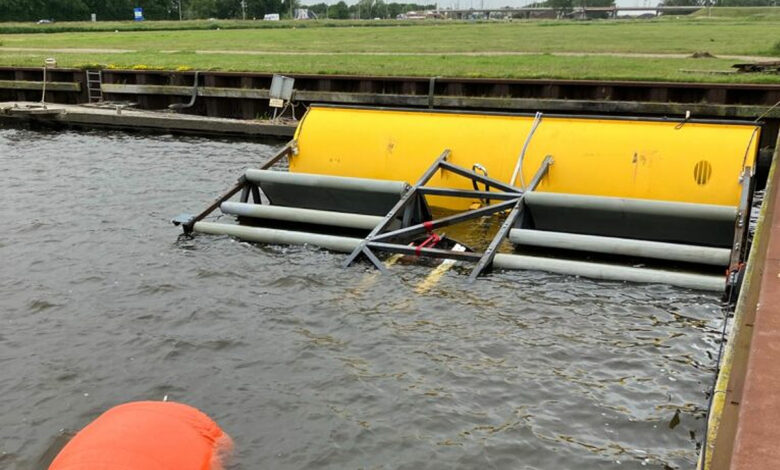 La première hydrolienne flottante de Slow Mill vient d'être mise à l'eau