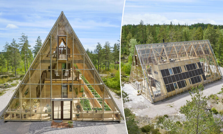 Une maison en A construite comme une serre