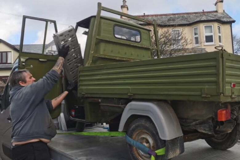 Le Piaggio Ape MP600 avant transformation