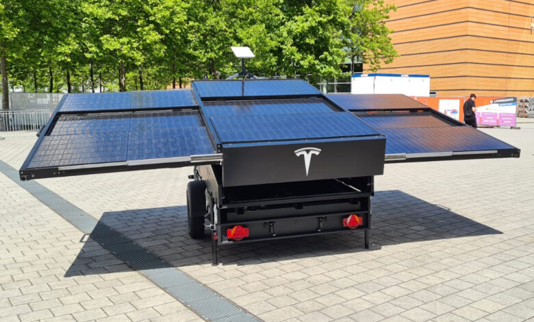 Une remorque de recharge solaire Tesla ?