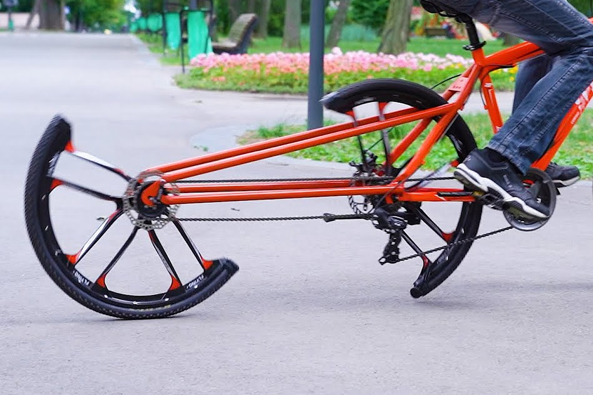 Une demie roue de vélo