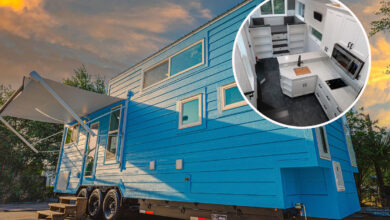 Cavin Tiny House, une jolie maison bleue !