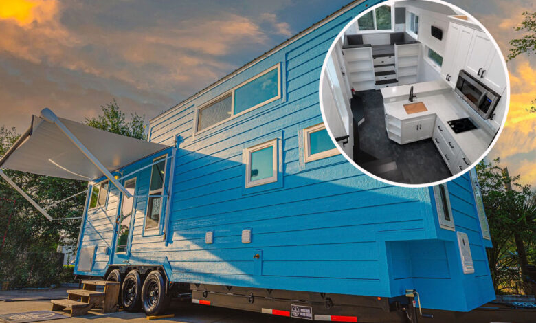 Cavin Tiny House, une jolie maison bleue !