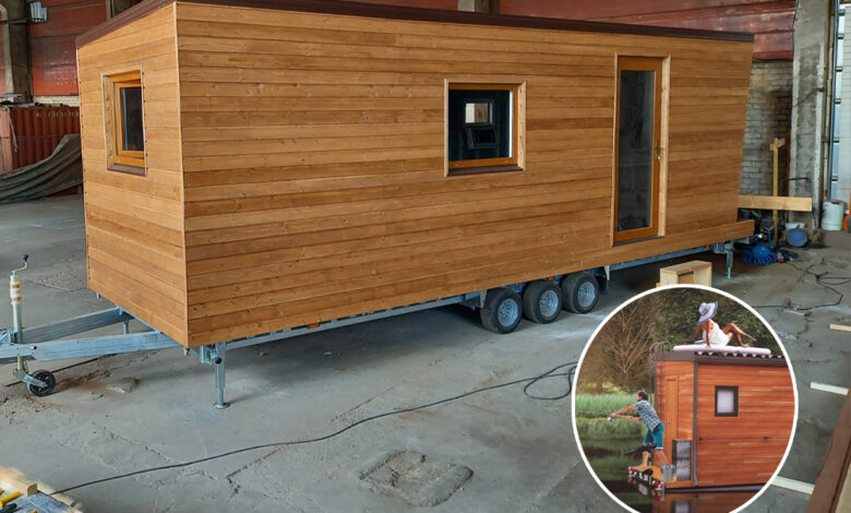 Une Tiny House qui flotte sur l'eau