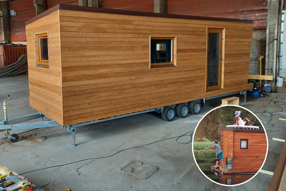 Une Tiny House qui flotte sur l'eau