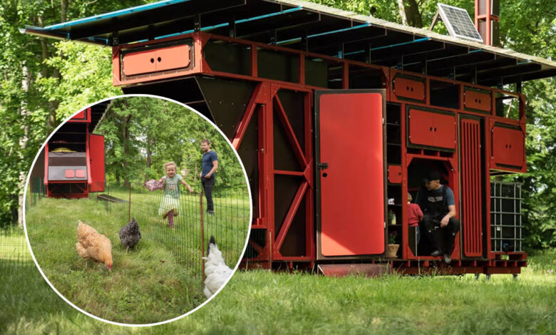 Une Tiny House solaire qui fait office de poulailler