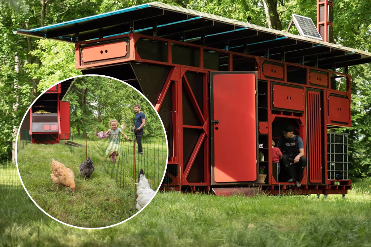 Une Tiny House solaire qui fait office de poulailler