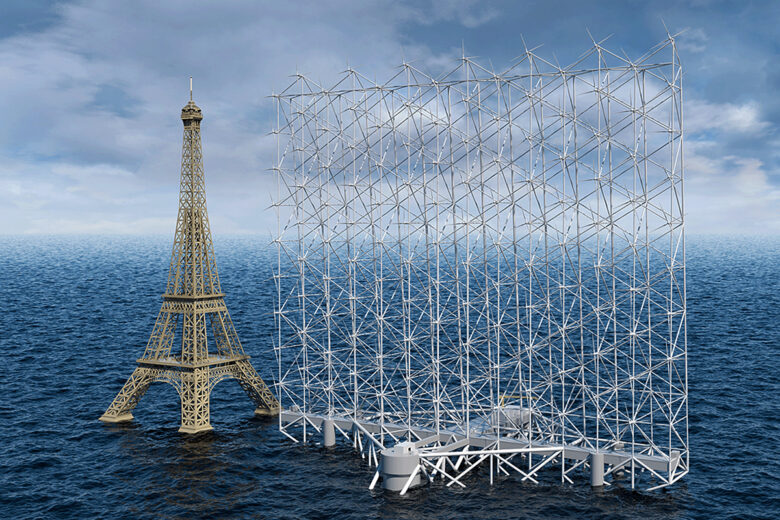 Conçu pour optimiser la production d'énergie d'une éolienne flottante