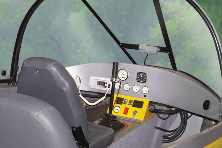 Le cockpit de l'aéroglisseur