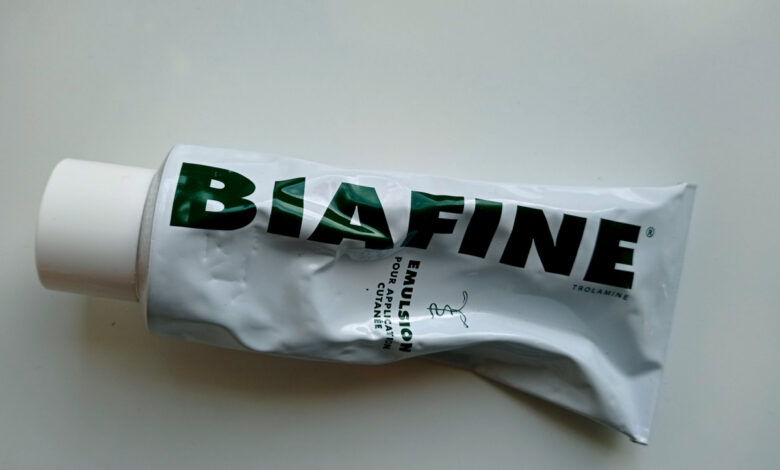Un tube de Biafine entamé