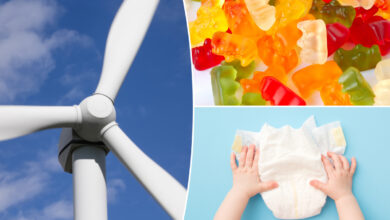 Des pales d'éolienne recyclable en bonbon, en couche pour bébé ou en housse d'ordinateur