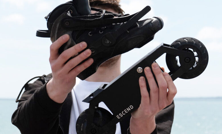 Un "kit" de rollers électriques qui s'adapte sur toutes les baskets