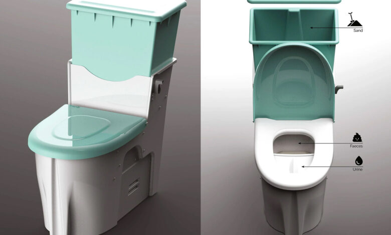 Des toilettes durables avec du sable à la place de l'eau