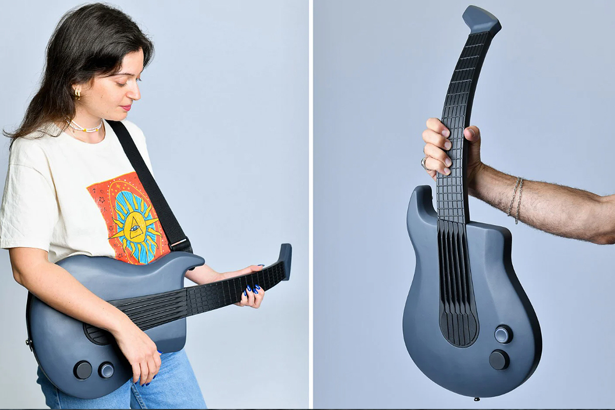 La Curvo : elle invente une guitare incurvée innovante, sans corde