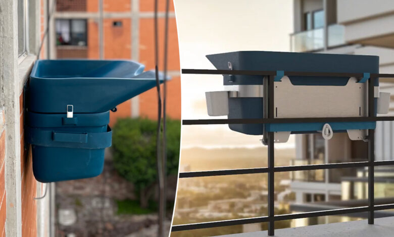 Un récupérateur d'eau de pluie pour les villes