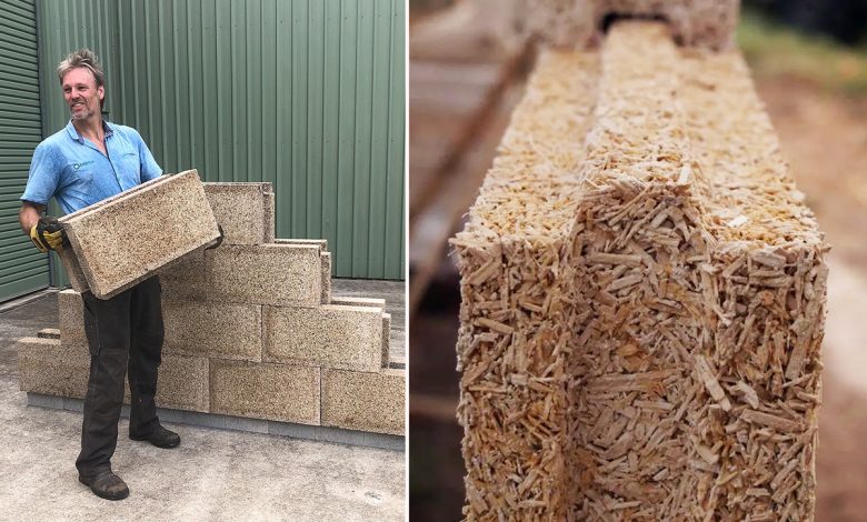 Une brique de chanvre utilisée pour l'isolation dans les constructions.