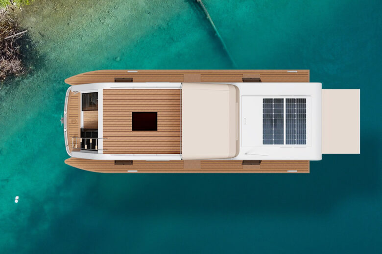 Le Caracat combine un catamaran électrique avec une caravane
