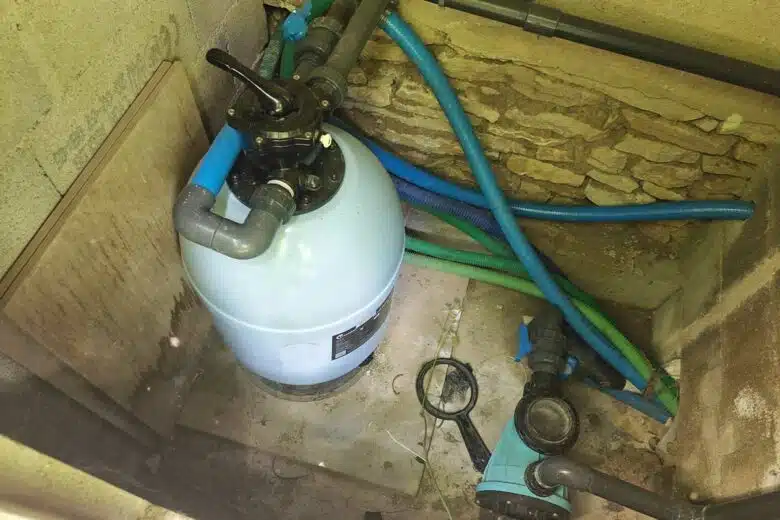 Un système de filtration au sable et verre.