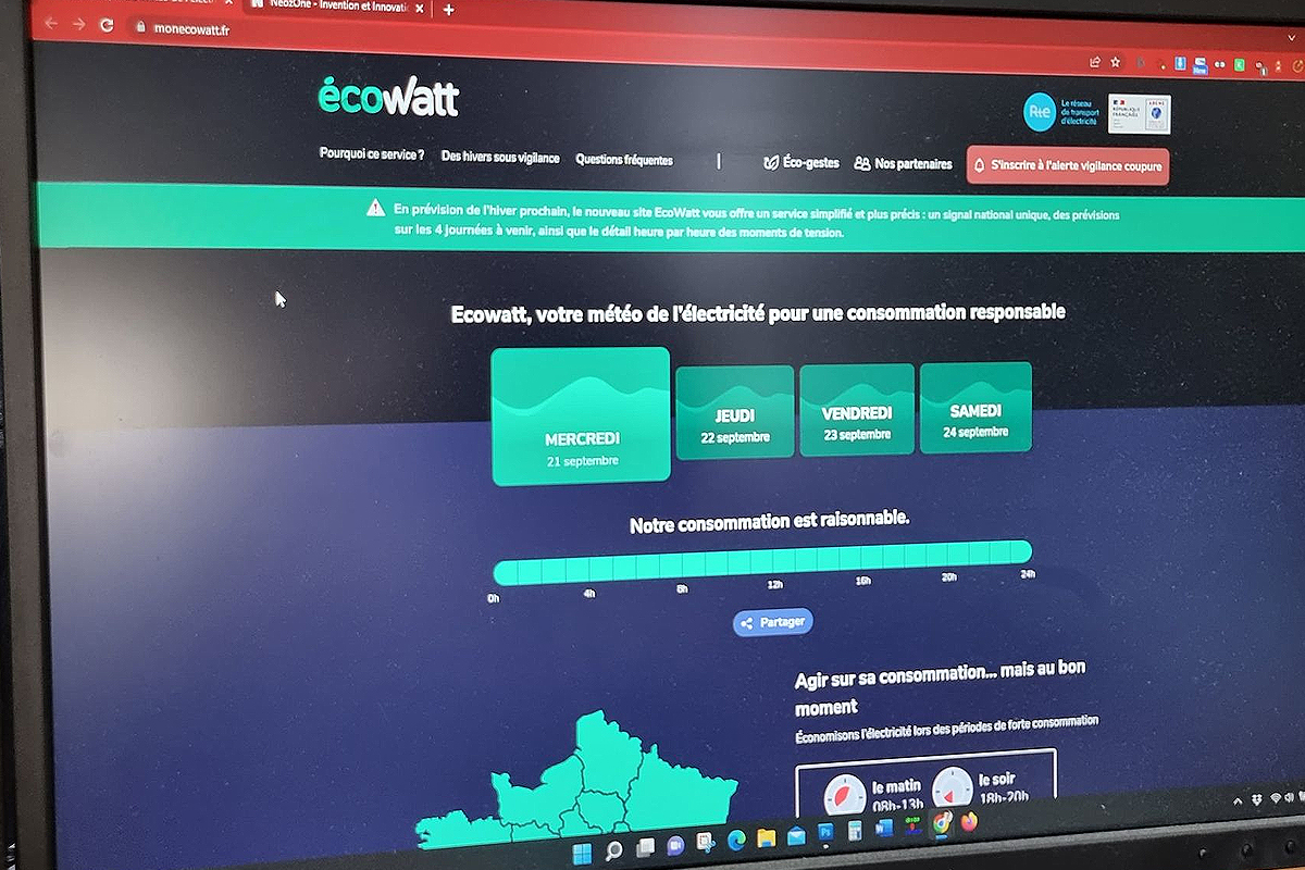 Photo du site Ecowatt.