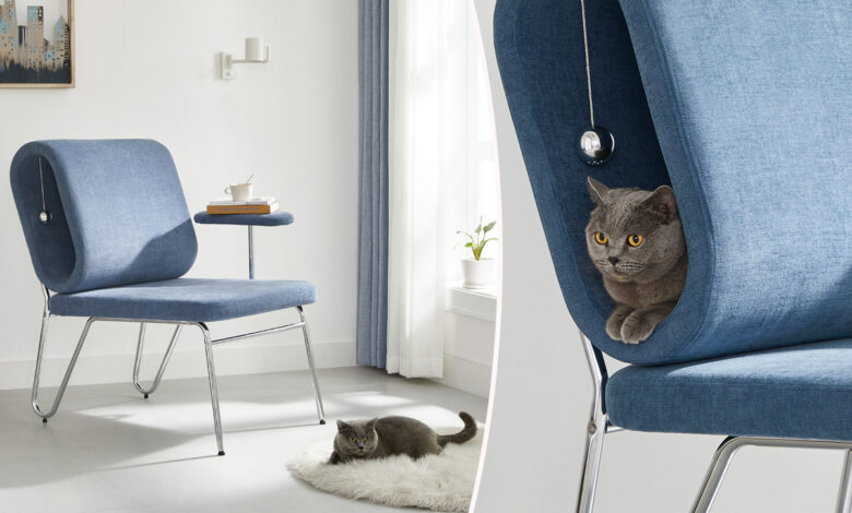 Un dossier de fauteuil dans lequel votre chat peut dormir tranquillement