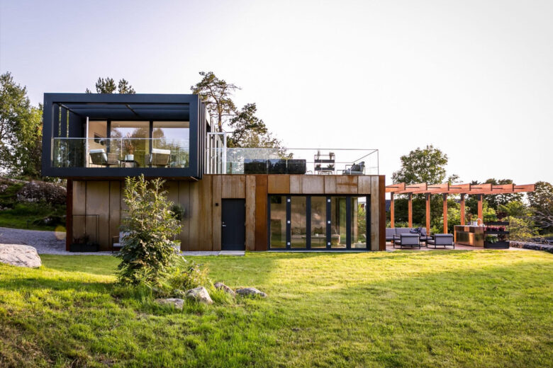 Une luxueuse maison container située en Suède