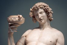 Portrait de la statue de Dionysus Bacchus