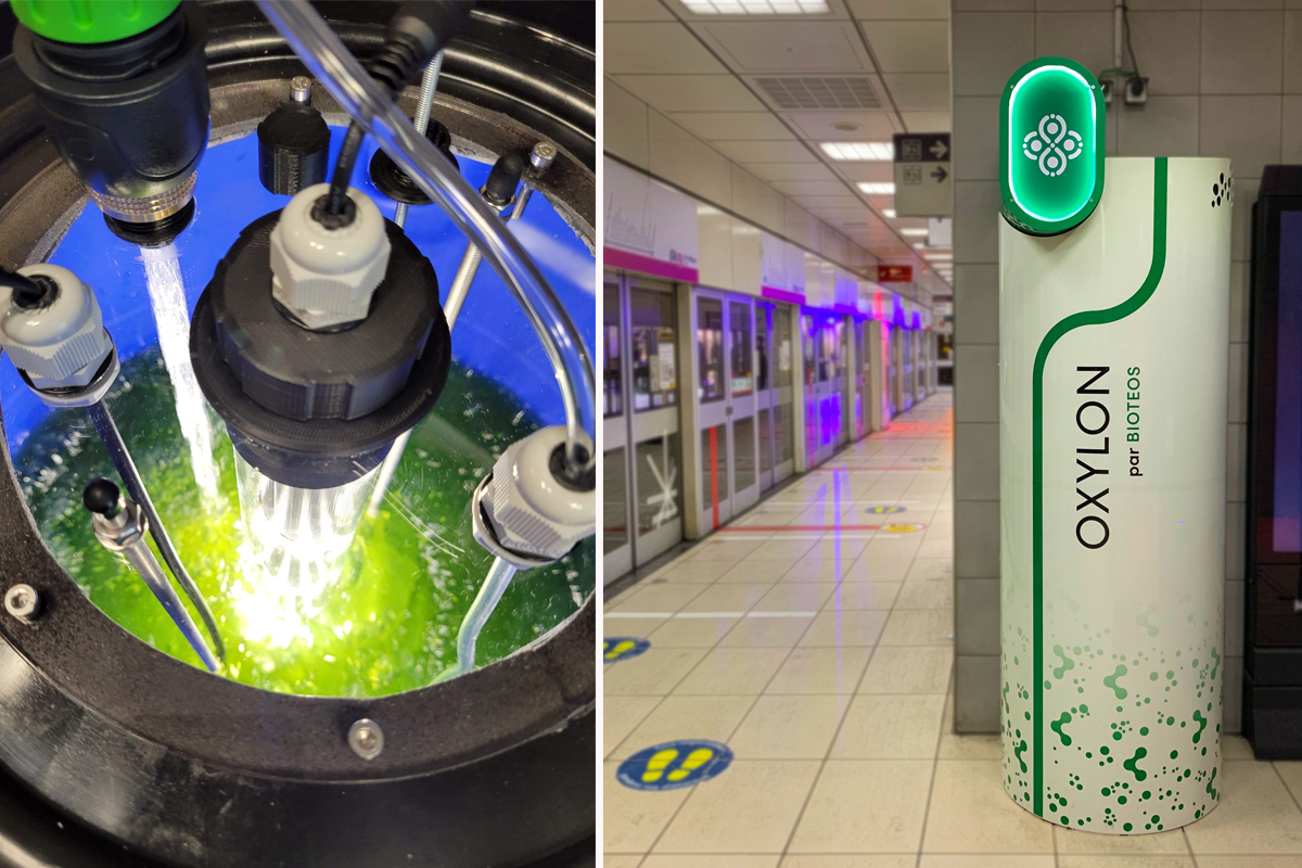 Un purificateur d'air biologique dans le métro