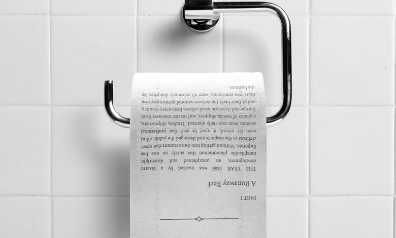 Un roman imprimé sur du papier toilette
