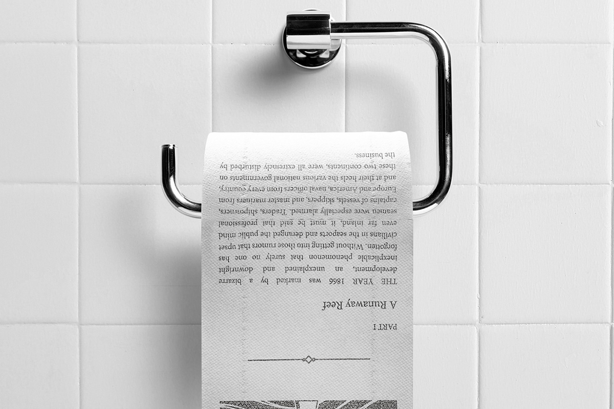 Un roman imprimé sur du papier toilette
