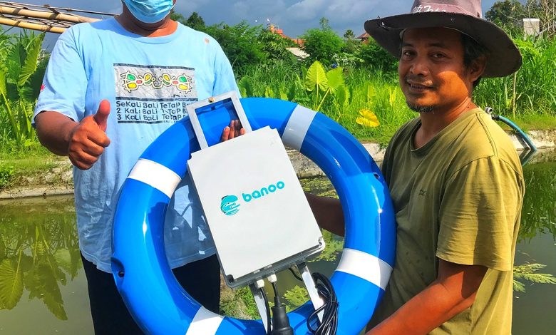 Banoo est une technologie d'aquaculture intégrée, composée d'un aérateur à microbulle