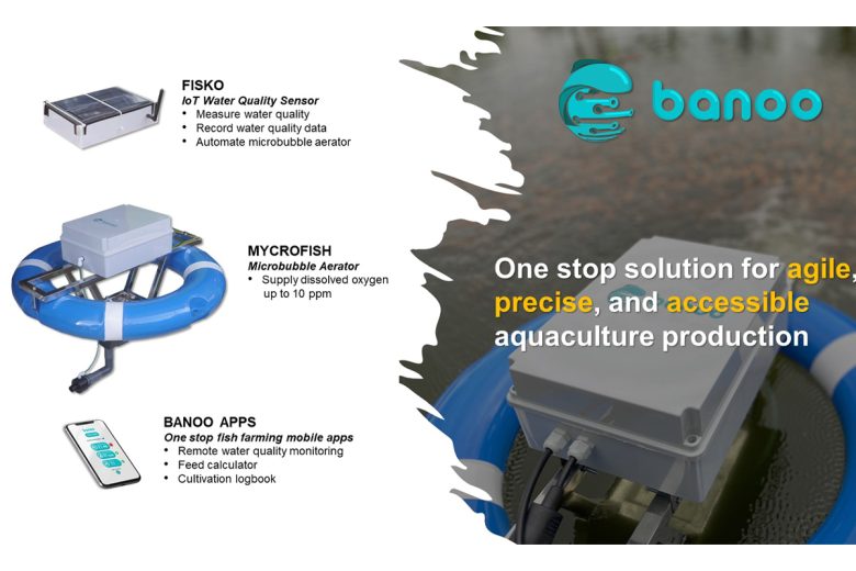 Banoo, un aérateur de microbulles, un capteur IoT et une application mobile