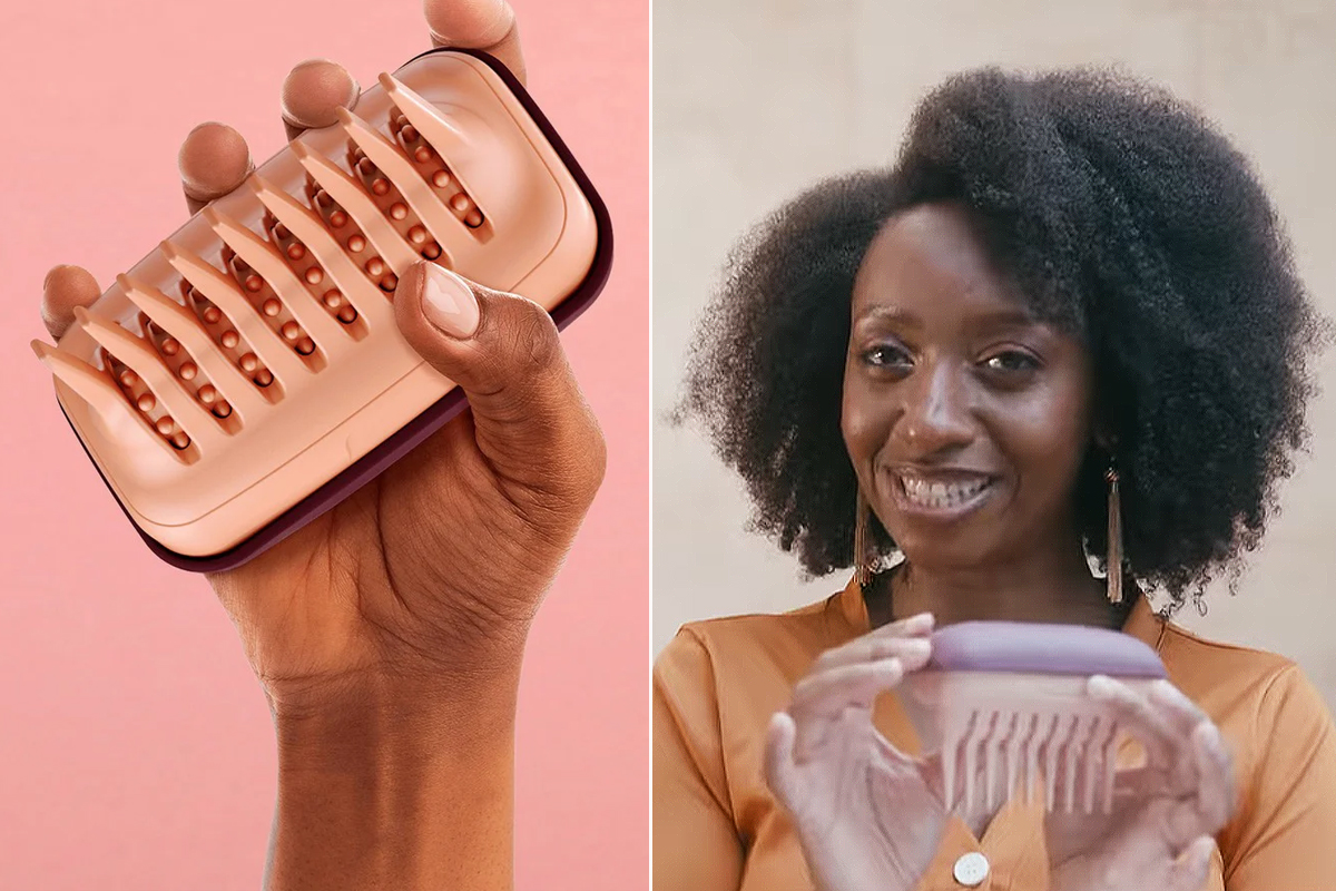 Une brosse pour les cheveux crépus.