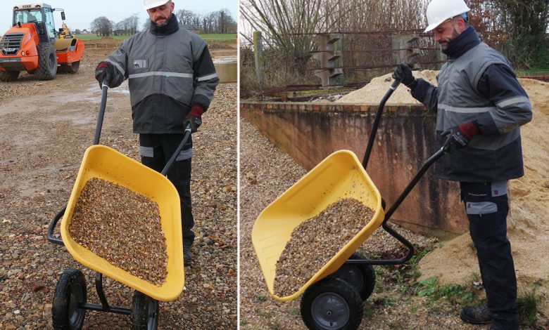 Une invention qui permet de déverser le contenu de la brouette sans la soulever