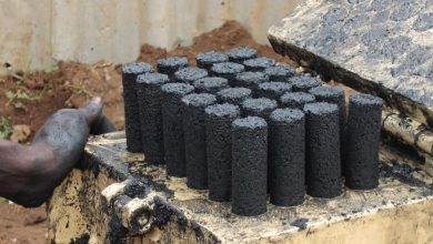 Du "charbon" sous forme de briquettes compressées